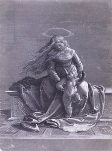 Vierge et enfant assis - Hans Holbein der Jüngere